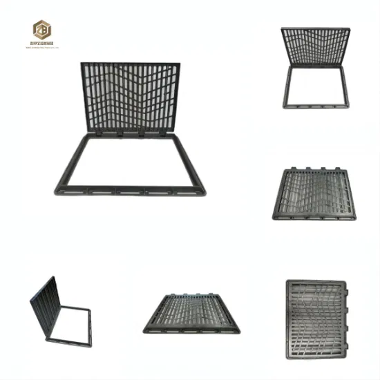 BS EN124 A15 B125 C250 D400 fournisseur de gros de chaussée en fonte ductile couvercles de trou d'égout grille de goulotte grille de goulotte composite pour système de drainage de l'eau